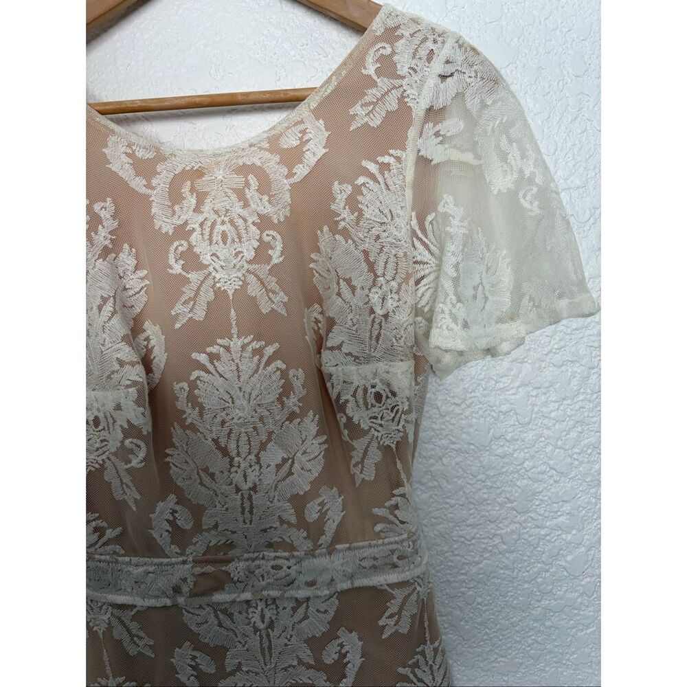 For Love & Lemons San Marcos Open Back Lace Mini Dress Ivory Size XS - Picture 7 of 12